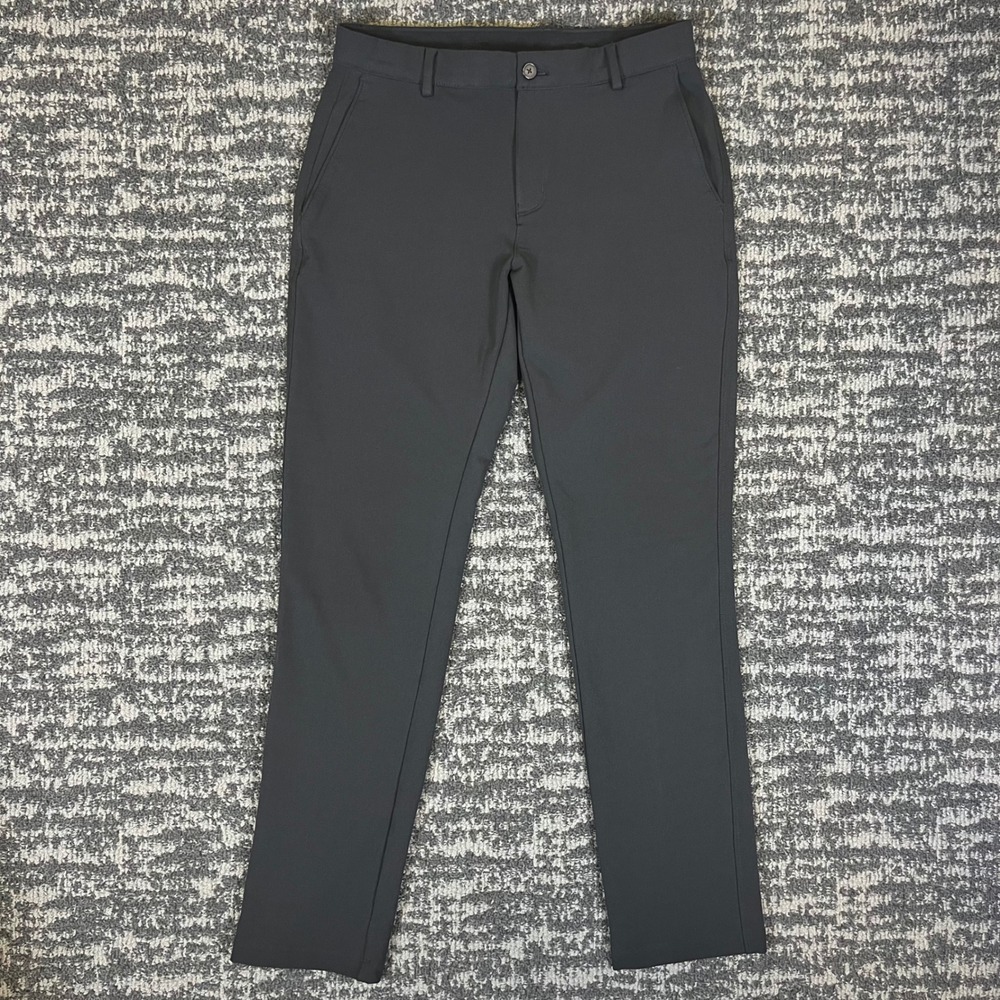 Greg Norman Golf Pants Mens 30x32 Dark Gray Performance Stretch Flat Front